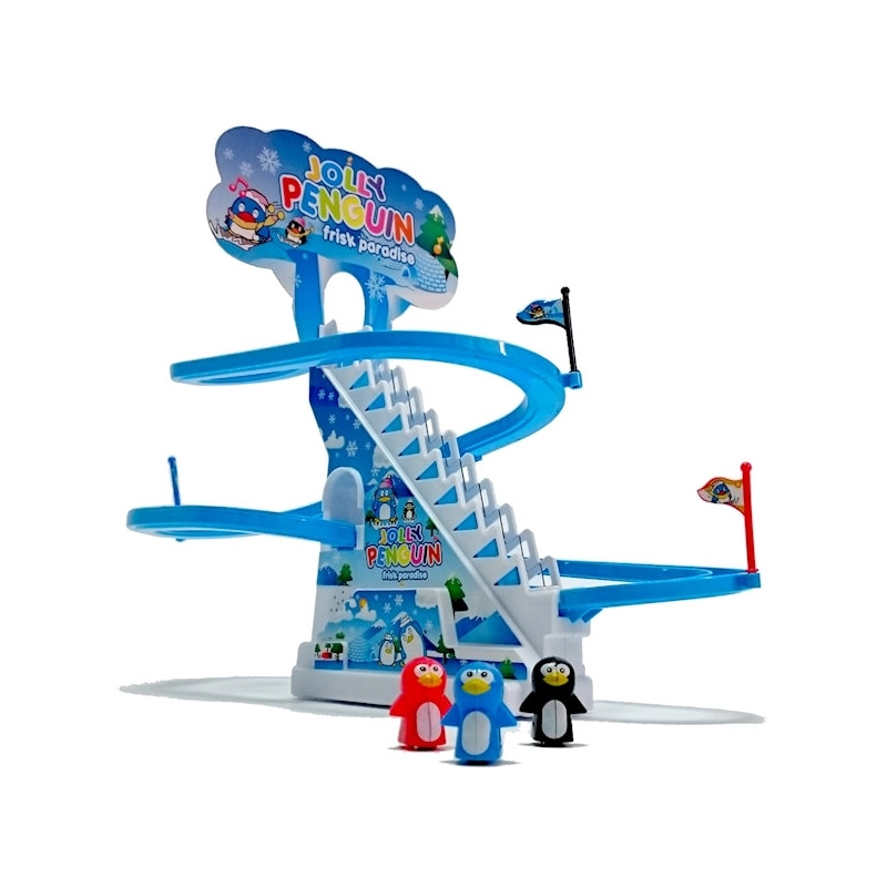 Jucarie interactiva scari automate cu sunet, Jolly Penguin Frisk Paradise