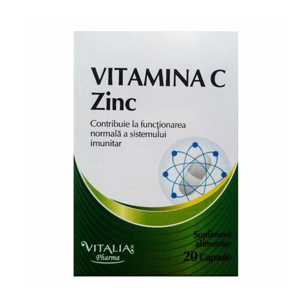 Molekin Vitamina C + Zinc, 20 comprimate efervescente, Zdrovit