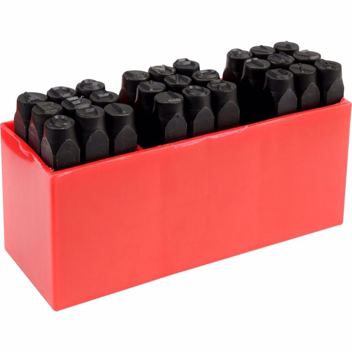 Комплект букви за набиване Yato, A - Z + &, 8 мм, 27 части