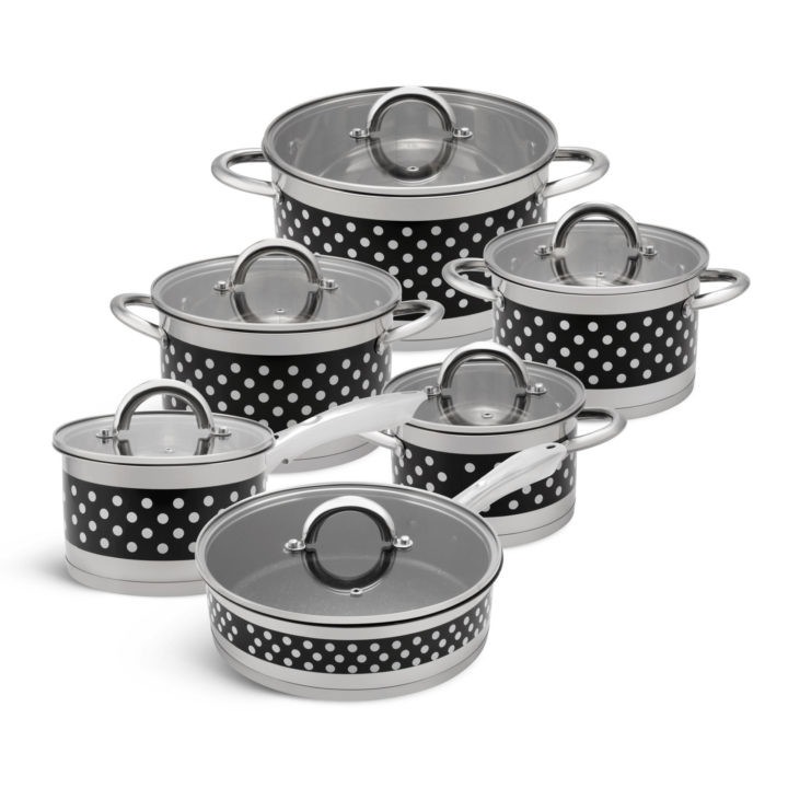 EDENBERG EB-4056 serpenyős márvány edénykészlet, 12 részes készlet