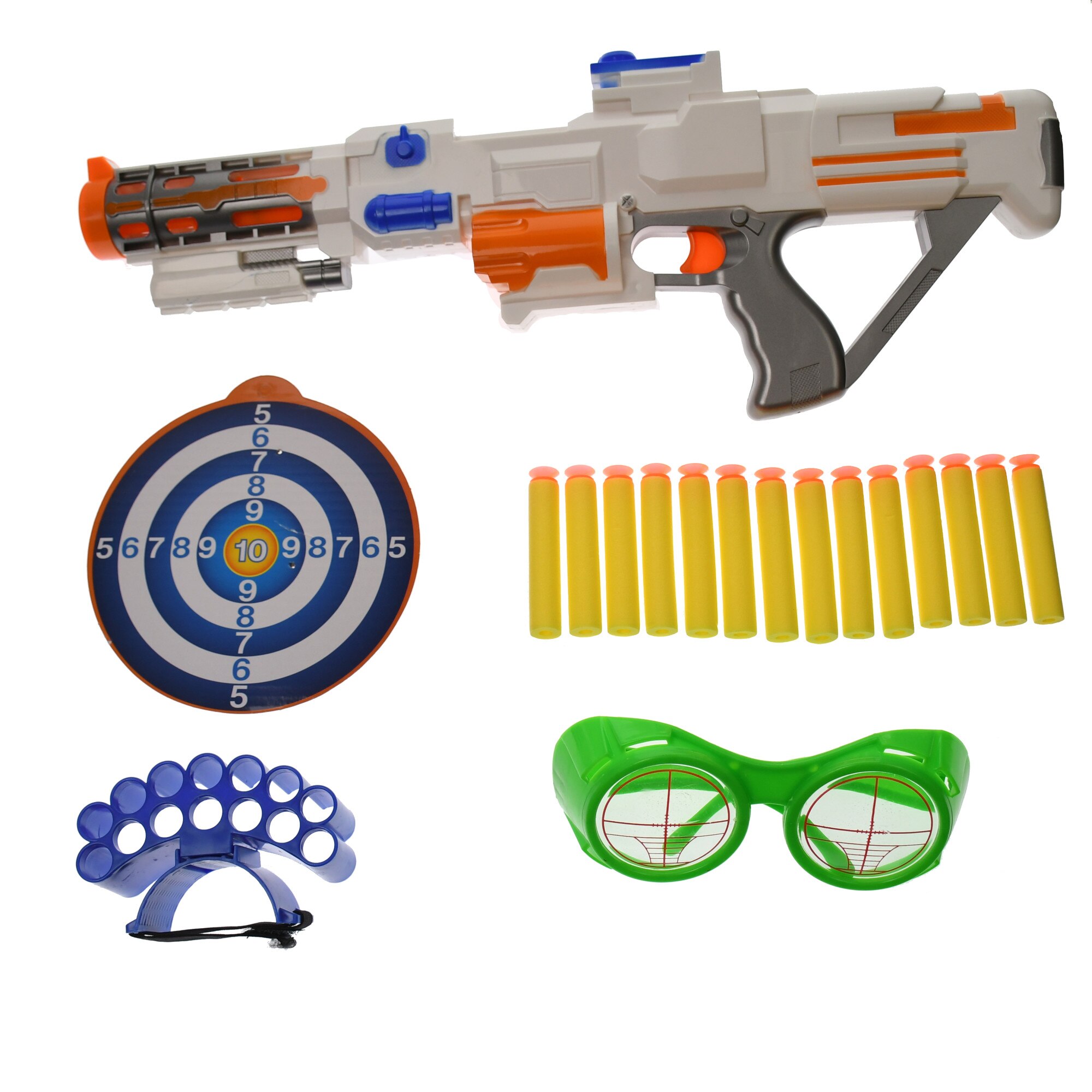 Set Pusca de jucarie, cu ventuze spuma si ochelari - 560