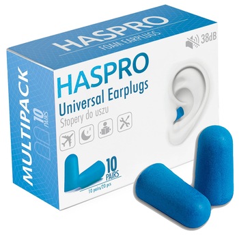 Set 20 dopuri de urechi, Haspro, MULTI10, albastru, ambalate separat SNR 38dB Set 20 dopuri de urechi, Haspro, MULTI10, albastru, ambalate separat SNR 38dB