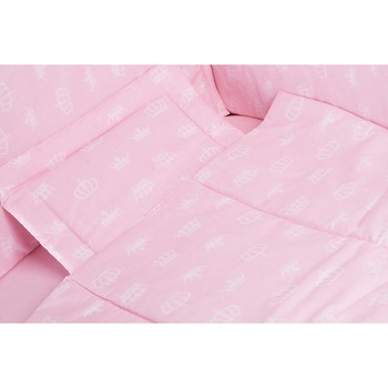 Lenjerie 3 piese princess doua fete 120x60 cm Lenjerie 3 piese princess doua fete 120x60 cm