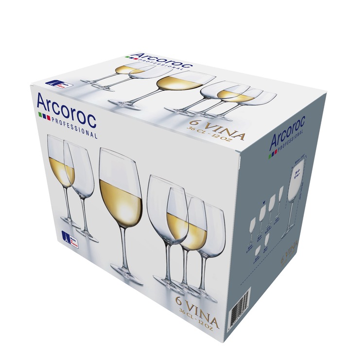 Комплект чаши за вода Arcoroc Vina, 360 мл, 6 бр