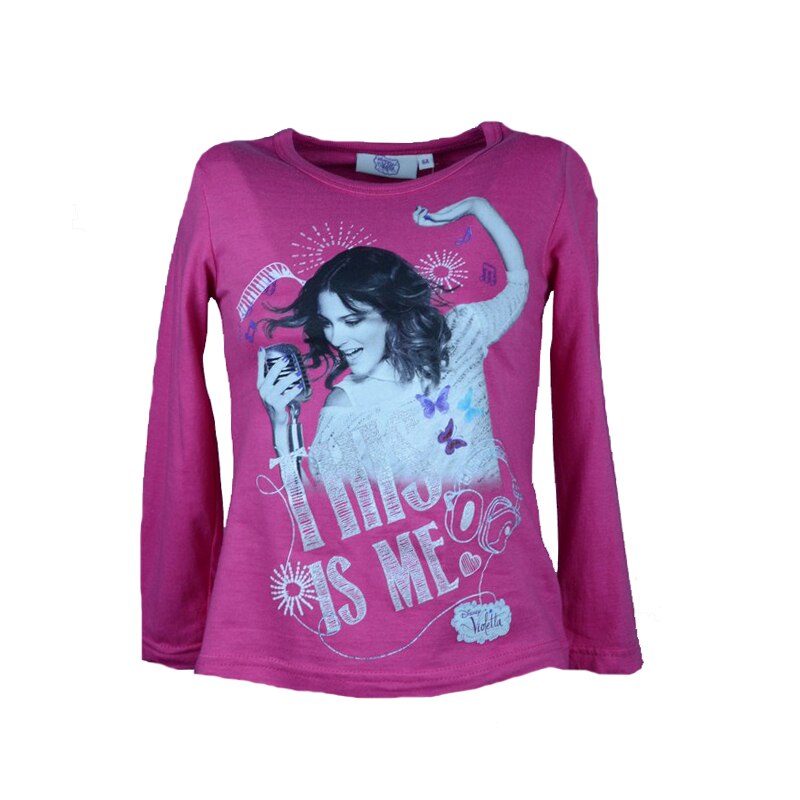 Bluza cu maneca lunga pentru fete Disney NH1316, Fucsia, 116