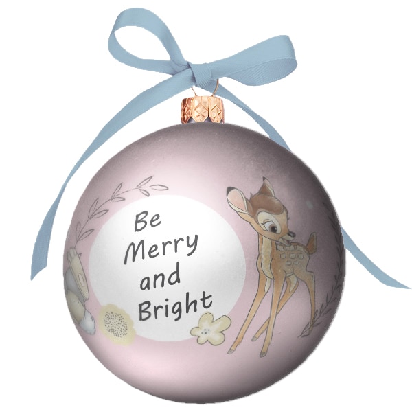 Glob luminos pentru Craciun cu led, Disney Bambi - Be Merry And Bright, Multicolor, 7cm