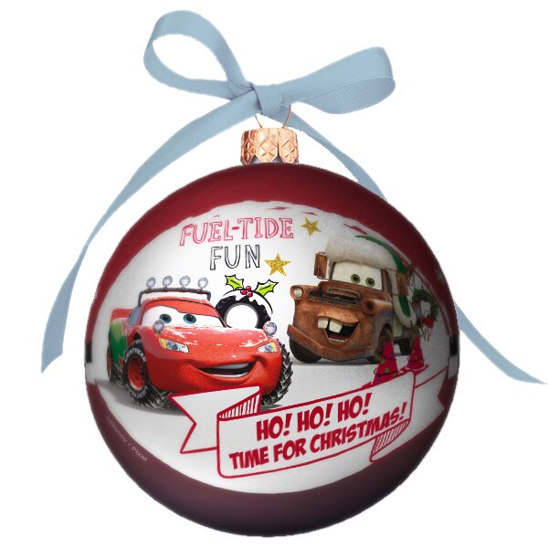 Glob luminos pentru Craciun cu led, Disney Cars - Ho!Ho!Ho!, Multicolor, 7cm
