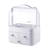 Cutie de depozitare a produselor cosmetice cu sertare, plastic, rezistent la praf, capac de protectie