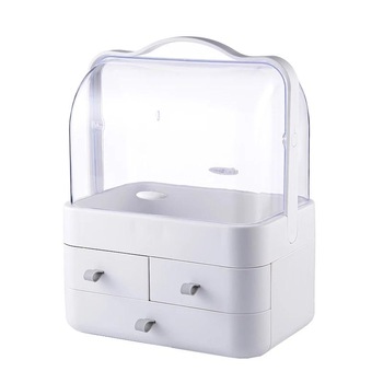 Cutie de depozitare a produselor cosmetice cu sertare, plastic, rezistent la praf, capac de protectie Cutie de depozitare a produselor cosmetice cu sertare, plastic, rezistent la praf, capac de protectie