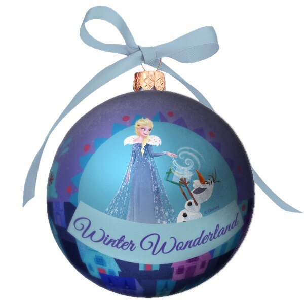 Glob luminos pentru Craciun cu led, Disney Frozen - Winter Wonderland, Multicolor, 7cm