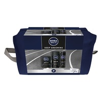 Set cadou Nivea Men: Gel de dus Deep, 250 ml + Deodorant spray Deep, 150 ml + Lotiune dupa ras Deep, 100 ml