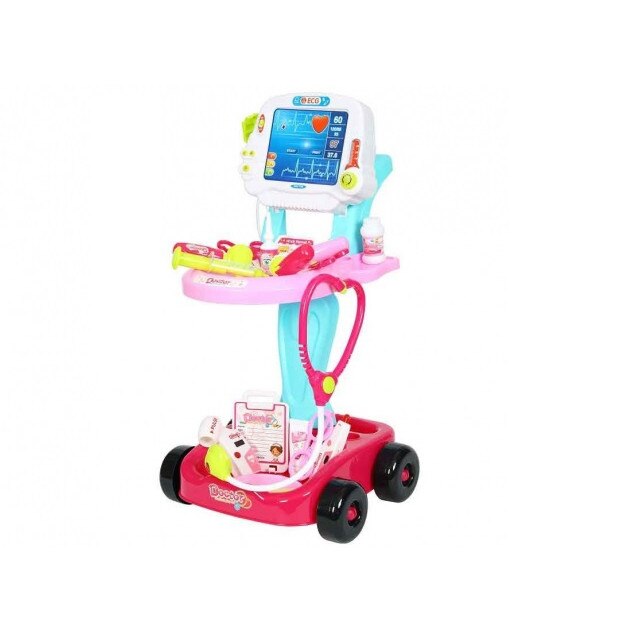 Stand de Doctor cu monitor ECG si 17 accesorii, Roz