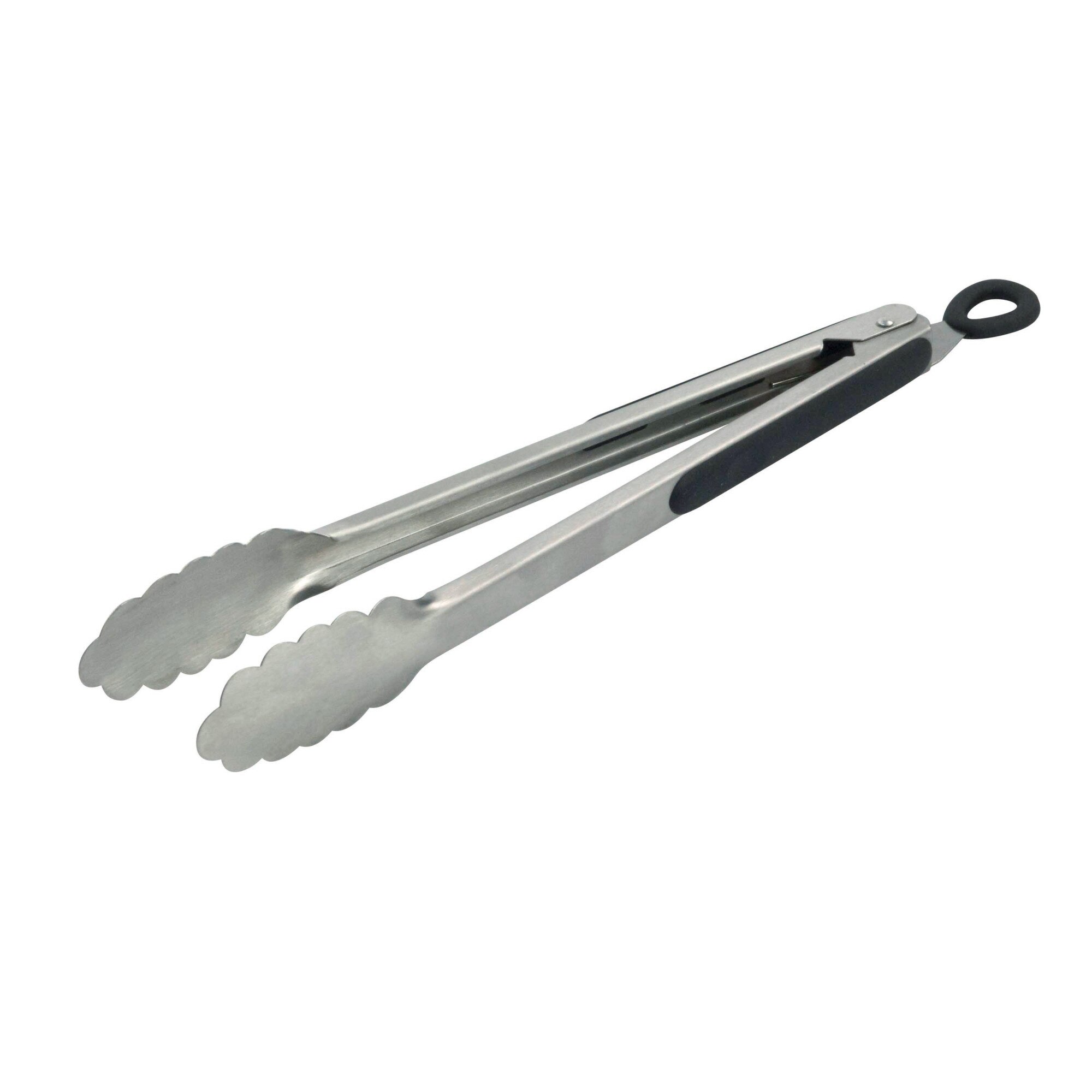 Cleste pentru barbeque, inox cu insertii silicon, lungime 400mm