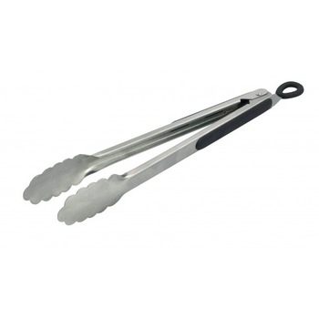Cleste pentru barbeque, inox cu insertii silicon, lungime 300mm Cleste pentru barbeque, inox cu insertii silicon, lungime 300mm