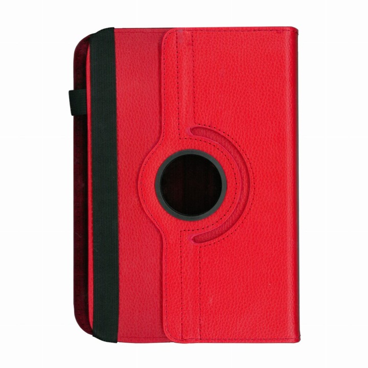 Husa flip tip carte cu rotatie 360 grade, universala, pentru tablete de 11 inchi, rosu