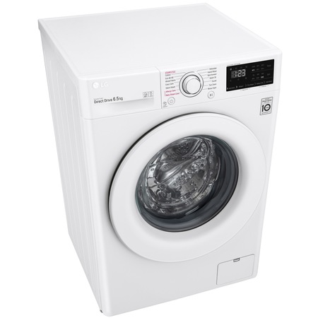 Masina spalat rufe Slim LG F2WN2S6S3E, 6.5 kg, 1200 RPM, Clasa E, Inverter Direct Drive,Steam, Smart Diagnosis, Alb