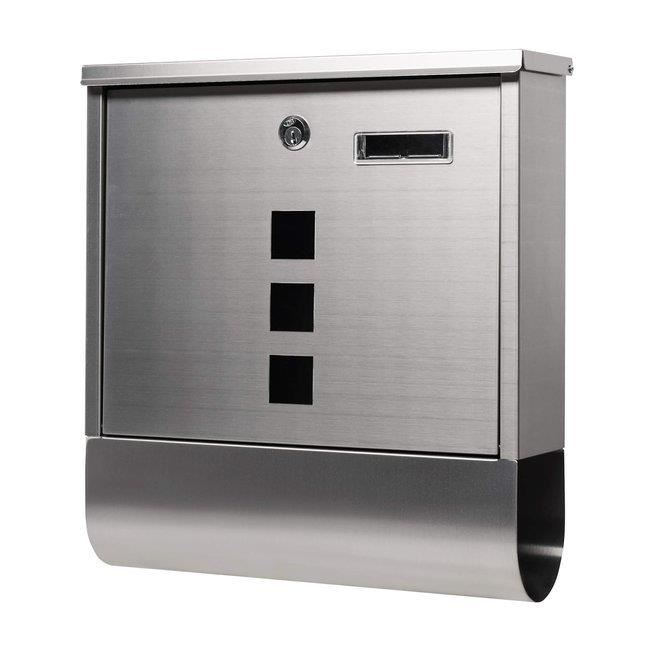 Cutie postala cu loc pentru ziar, inox, 30.5x9.5x33.5 cm, Springos