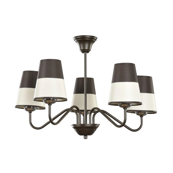 Lustra BLACCO 5 Emibig cu 5 brate maro-bej