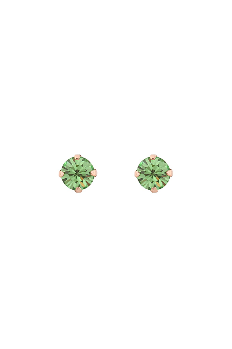 Roxannes - Mariana Jewellery, Cercei placati cu aur de 24k si decorati cu cristale, Verde/Auriu
