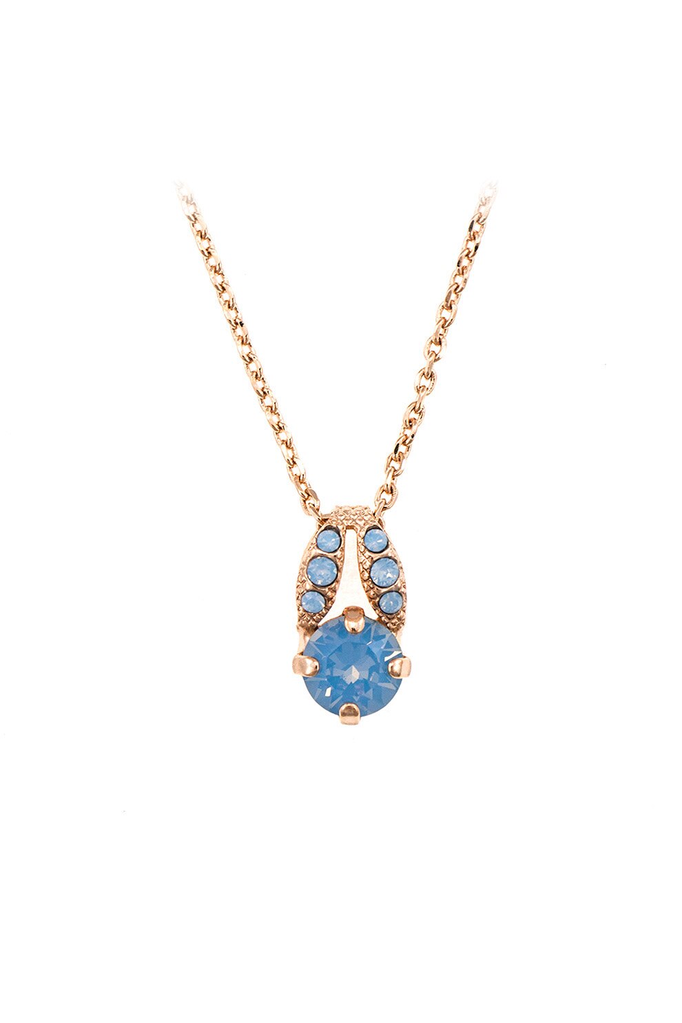 Roxannes - Mariana Jewellery, Colier placat cu aur rose de 24K, Auriu/Albastru
