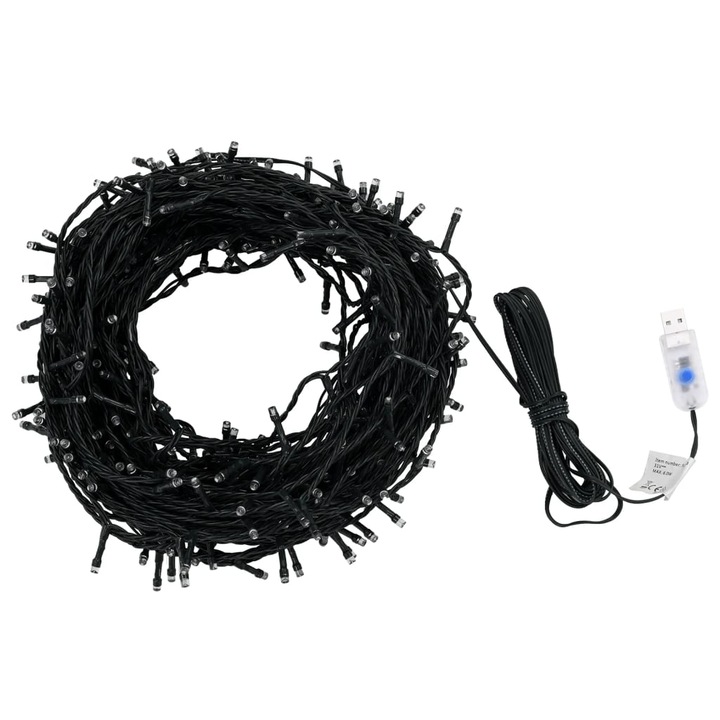 Instalatie lumini 400 LED-uri vidaXL, 40 m, Negru