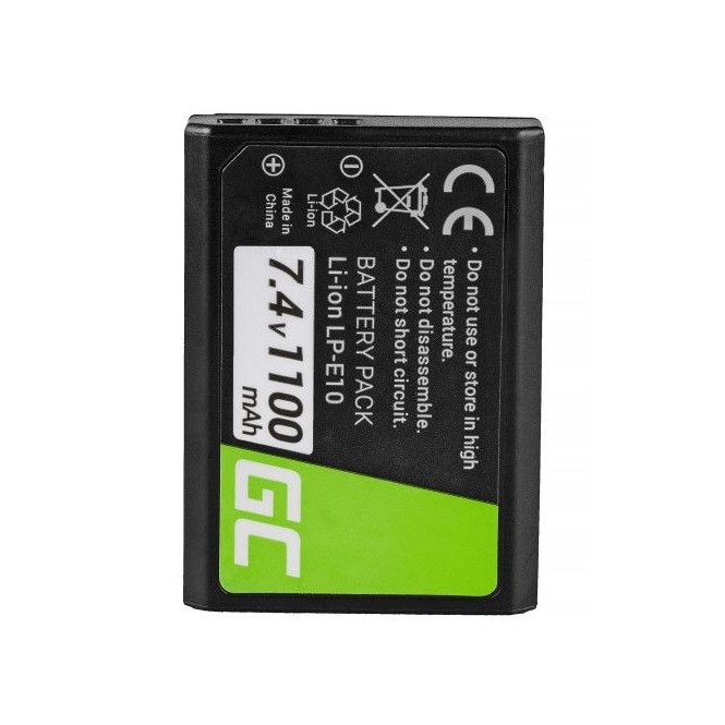 Acumulator Green Cell LP-E10 pentru Canon EOS (CB30), 1100mAh