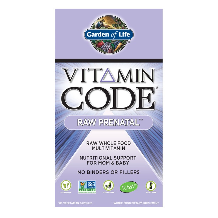 Хранителна добавка Garden of Life Vitamin Code RAW Prenatal, 180 капсули