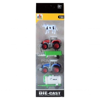 Set Tractoare metalice,ferma,17x10 cm,3 ani + Set Tractoare metalice,ferma,17x10 cm,3 ani +
