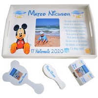 set tava mot turta personalizata cu poza mickey mouse aniversare 1 an 7 piese imagen 0_0_0