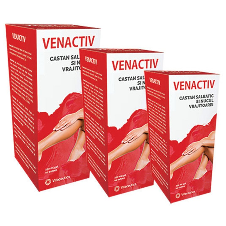 Set 3 geluri pentru varice, Venactiv,150 ml, cura completa
