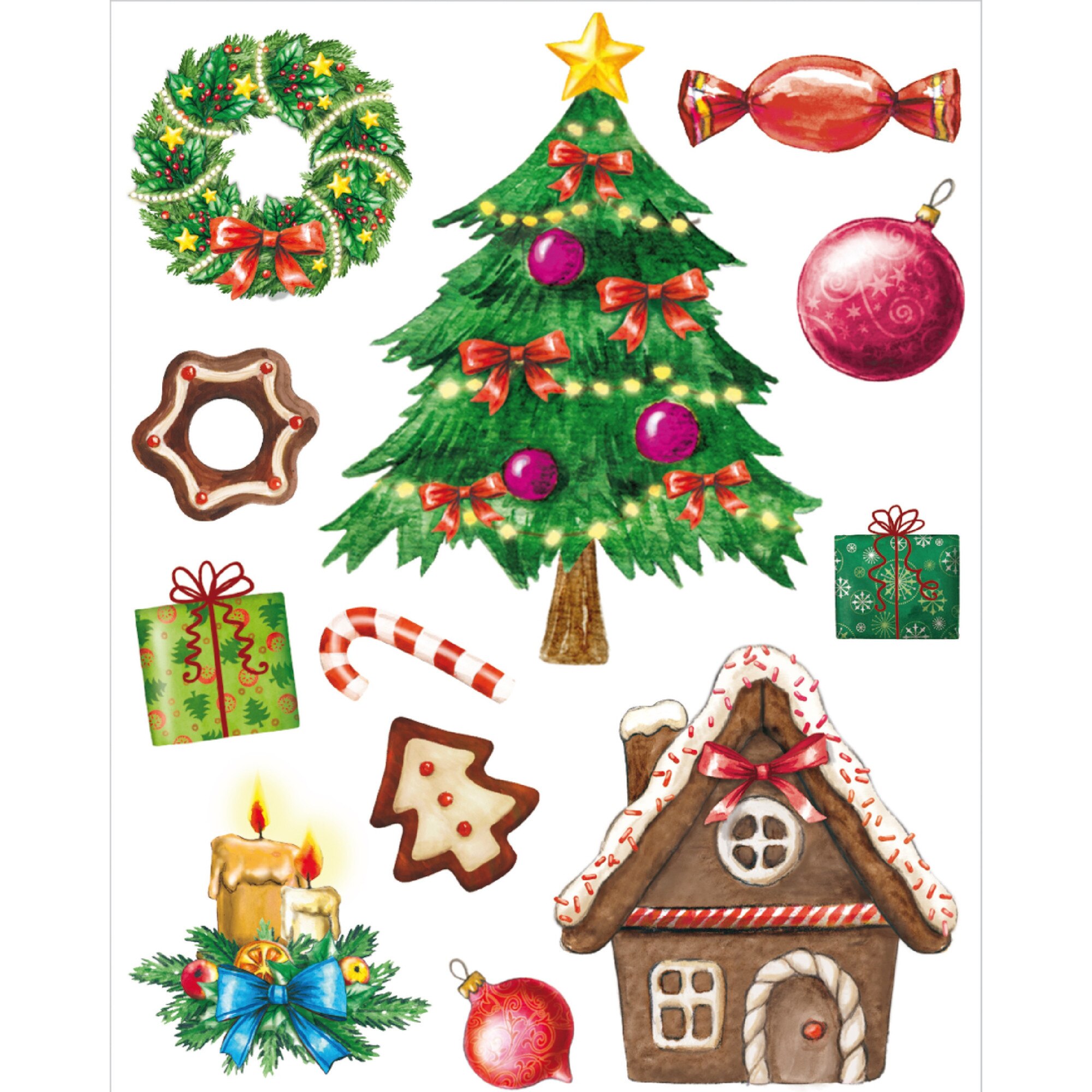 Sticker Decor fereastra, A4, Momente de Craciun, HERMA, H15114