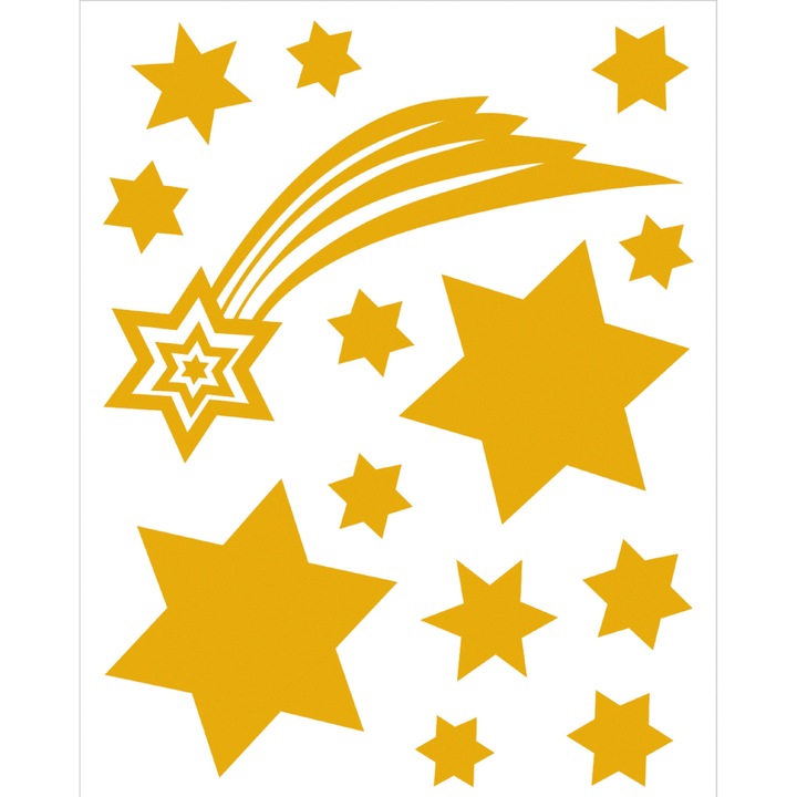 Sticker Decor fereastra, A4, stele aurii, HERMA, H15109