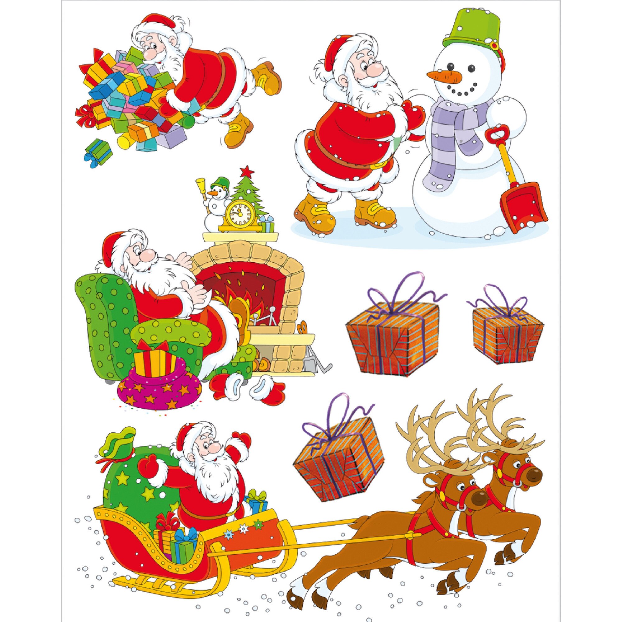 Sticker Decor fereastra, A4, Mos Craciun, HERMA, H15113