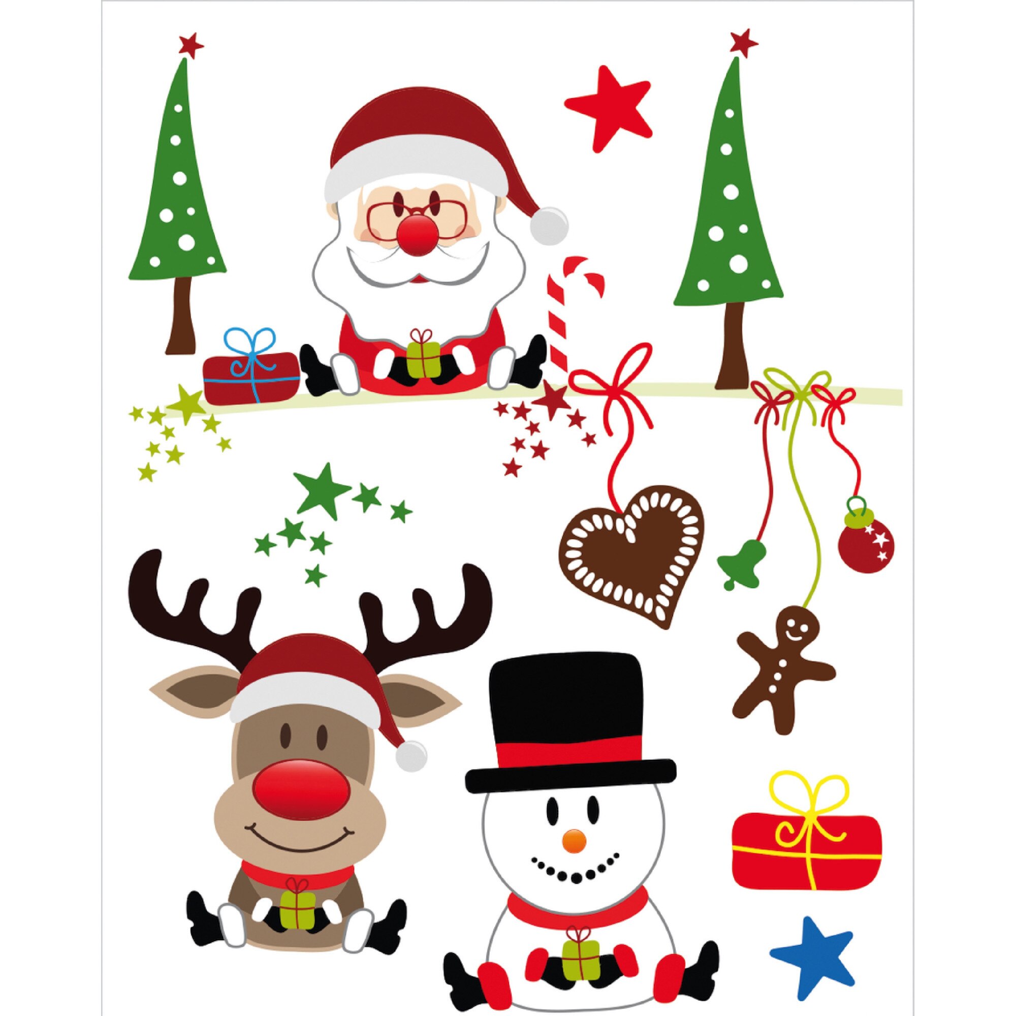 Sticker Decor fereastra, A4, Elemente de Craciun, HERMA, H15115