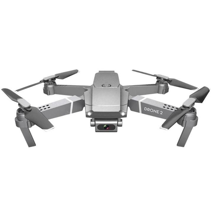 E68 Drón, 4K Kamera, Repülési idő autonómiája 15 perc 100m, Összecsukható, Hordozó táska, szürke