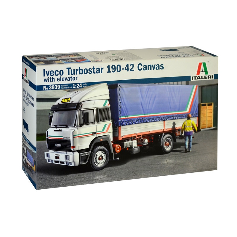 Kit de construit camion IVECO TURBOSTAR 190-42 cu prelata si elevator