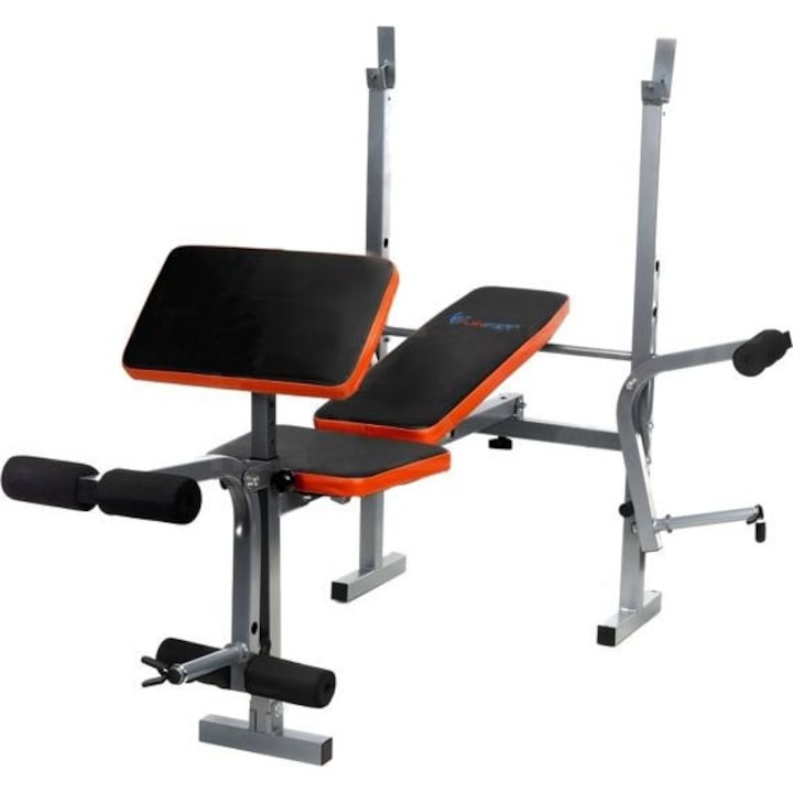 FUNFIT Súlyzó edzőpad, maximális terhelhetőség 110kg, fekete / narancssárga