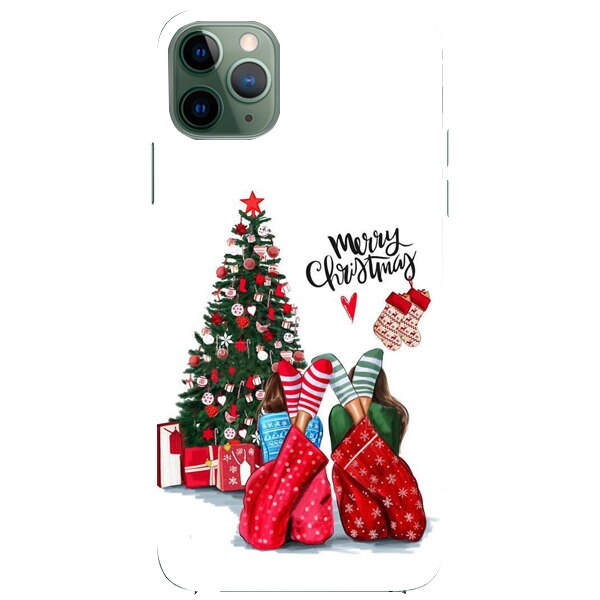 Husa din Silicon, Craciun BFF Christmas pentru iPhone 11 Pro Max, Multicolor
