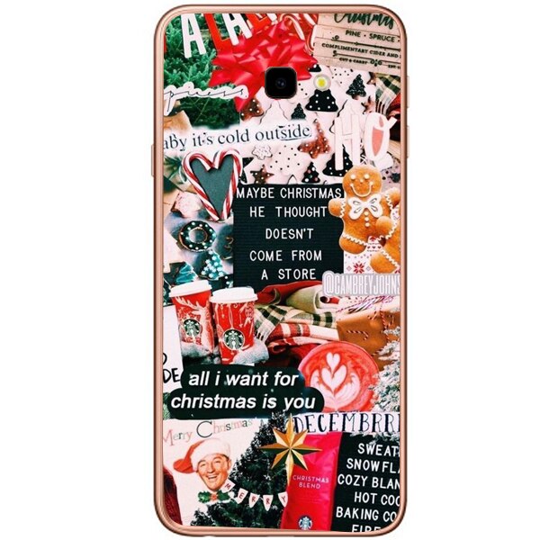 Husa din Silicon, Craciun Baby is Cold pentru Samsung Galaxy J4 Plus, Multicolor