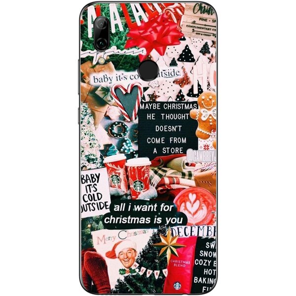 Husa din Silicon, Craciun Baby is Cold pentru Huawei P Smart (2019), Multicolor