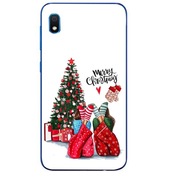 Husa din Silicon, Craciun BFF Christms pentru Samsung Galaxy A10, Multicolora