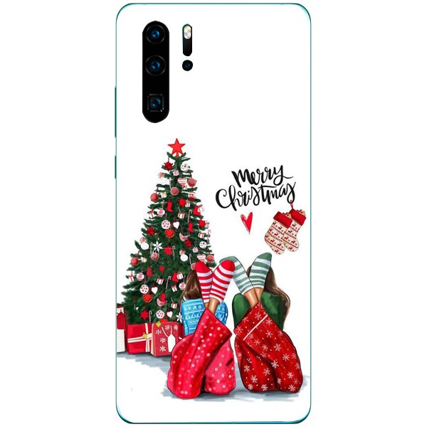Husa din Silicon, Craciun BFF Christmas pentru Huawei P30 Pro, Multicolor
