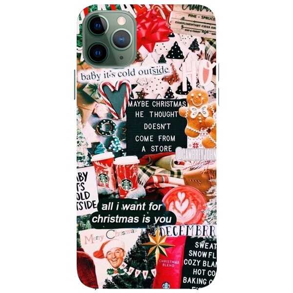 Husa din Silicon, Craciun Baby is Cold pentru iPhone 11 Pro Max, Multicolor