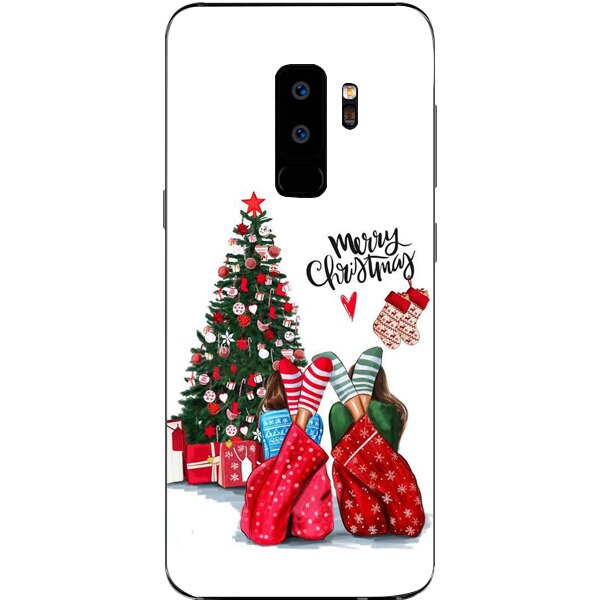 Husa din Silicon, Craciun BFF Christmas pentru Samsung Galaxy S9 Plus, Multicolor