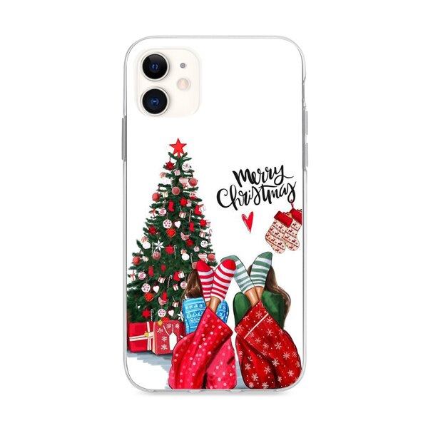 Husa din Silicon, Craciun BFF Christmas pentru iPhone 11, Multicolor