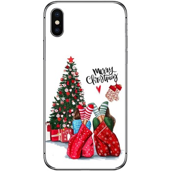 Husa din Silicon, Craciun BFF Christmas pentru iPhone X, Multicolor Husa din Silicon, Craciun BFF Christmas pentru iPhone X, Multicolor
