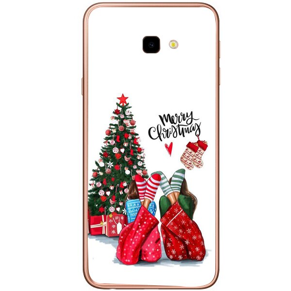 Husa din Silicon, Craciun BFF Christmas pentru Samsung Galaxy J4 Plus, Multicolor
