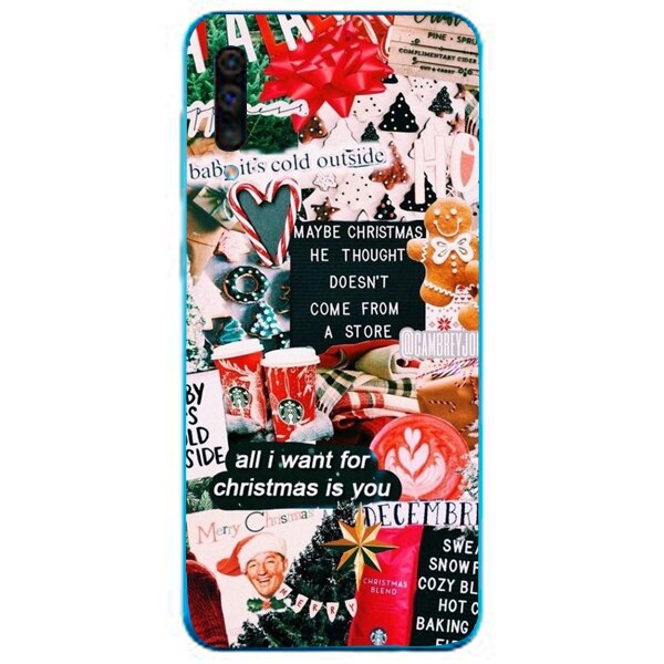 Husa din Silicon, Craciun Baby is Cold pentru Samsung Galaxy A50, Multicolor