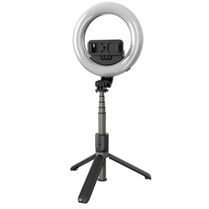 Suport pentru Selfie, Ring Light pentru telefon cu lumini LED, minitripod 3 moduri de iluminare