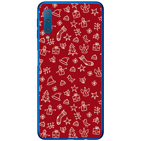 Husa din Silicon, Craciun Christmas Mix pentru Samsung Galaxy A7 (2018), Multicolor